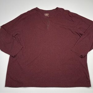 Foundry Henley Shirt Red Sweatshirt Gorp Hiking Outdoor Casual Fall Comfy 3XL